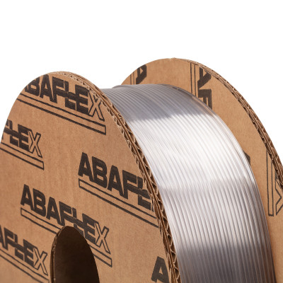PETG+ filament ABAFLEX transparent, 1.75 ± 0.019 mm, 750g, cívka 64mm