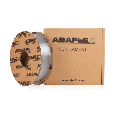 PETG+ filament ABAFLEX transparent, 1.75 ± 0.019 mm, 750g, cívka 64mm